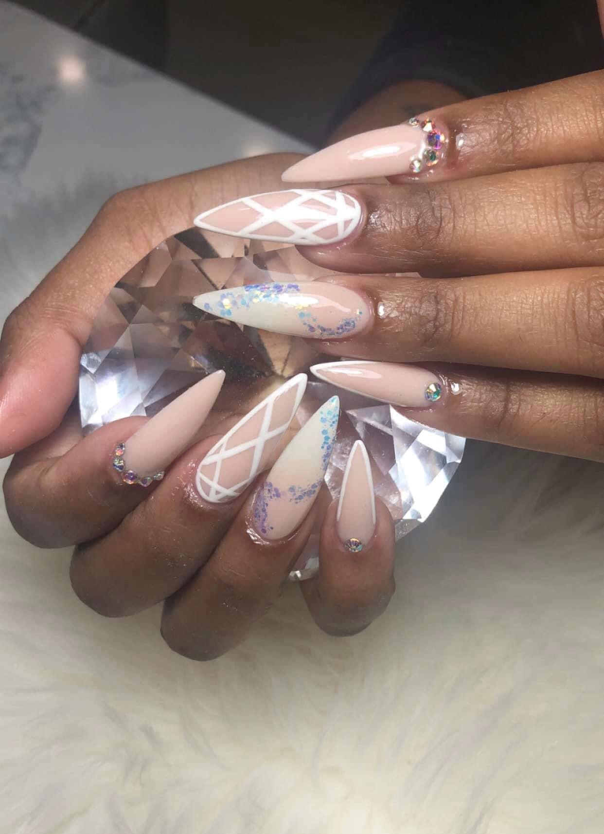 Custom colored acrylic nails, Nailswag Winchester VA